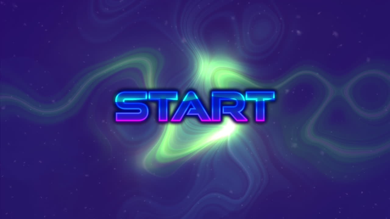 Animation of start text over shapes