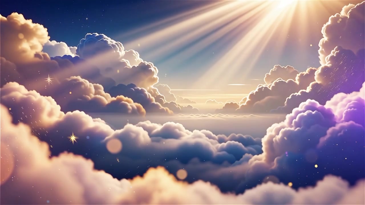 Christian Heavenly Light Worship Background