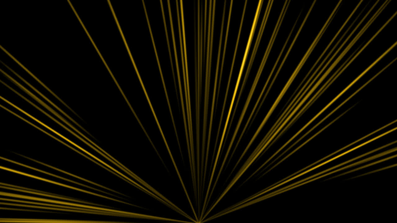 Gold Rays on Black Background