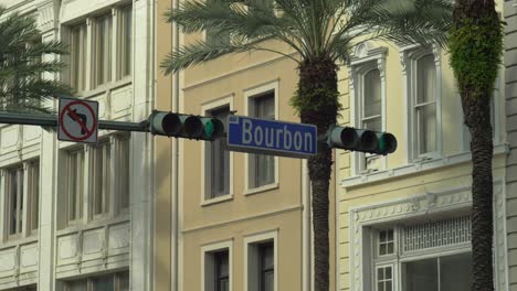 bourbon street semáforo canal street barrio francés de nueva orleans