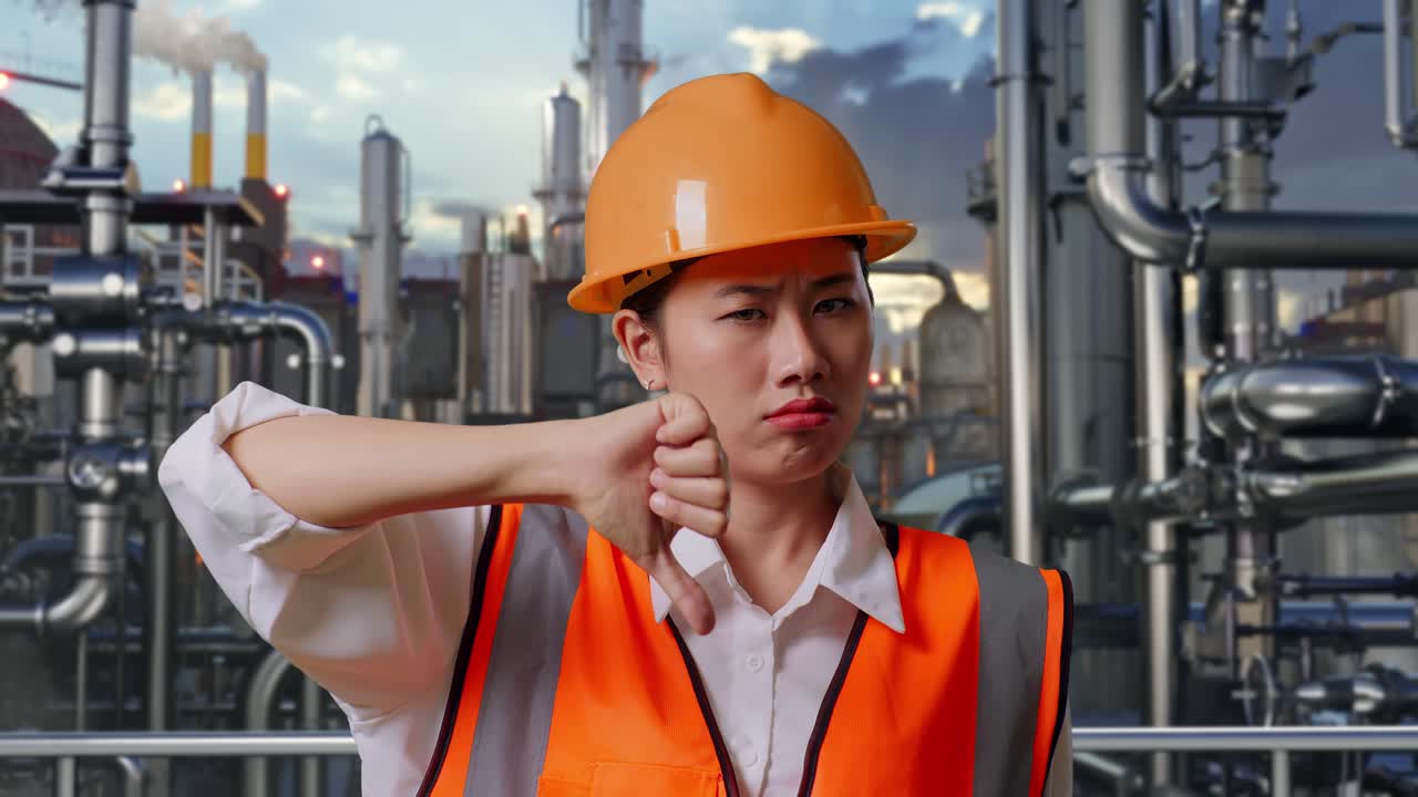 Disapproving Engineer in Industrial Setting