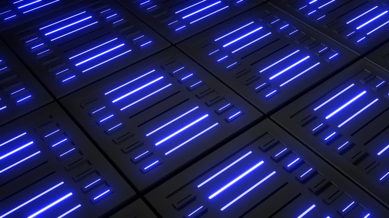 Abstract Futuristic Glowing Panels