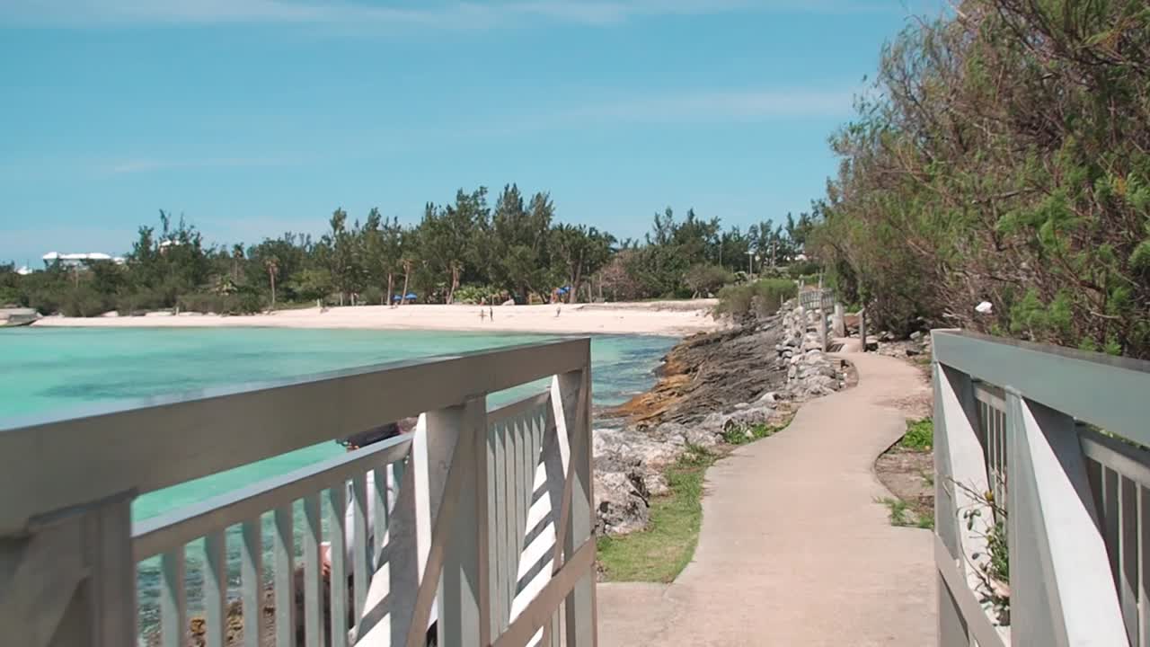 A beautiful for a walk on the trail, or go swimming on the beach.