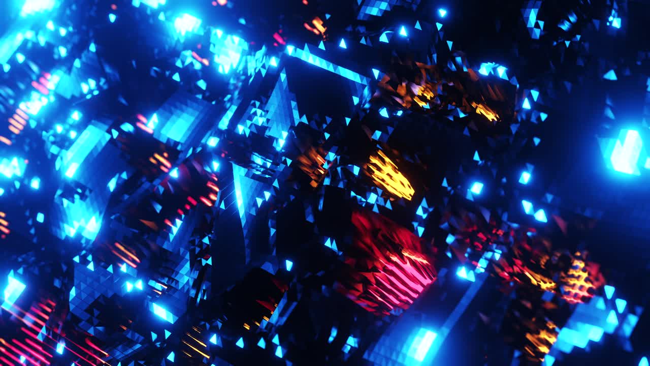 무한 루프로 움직이는 삼각형의 애니메이션