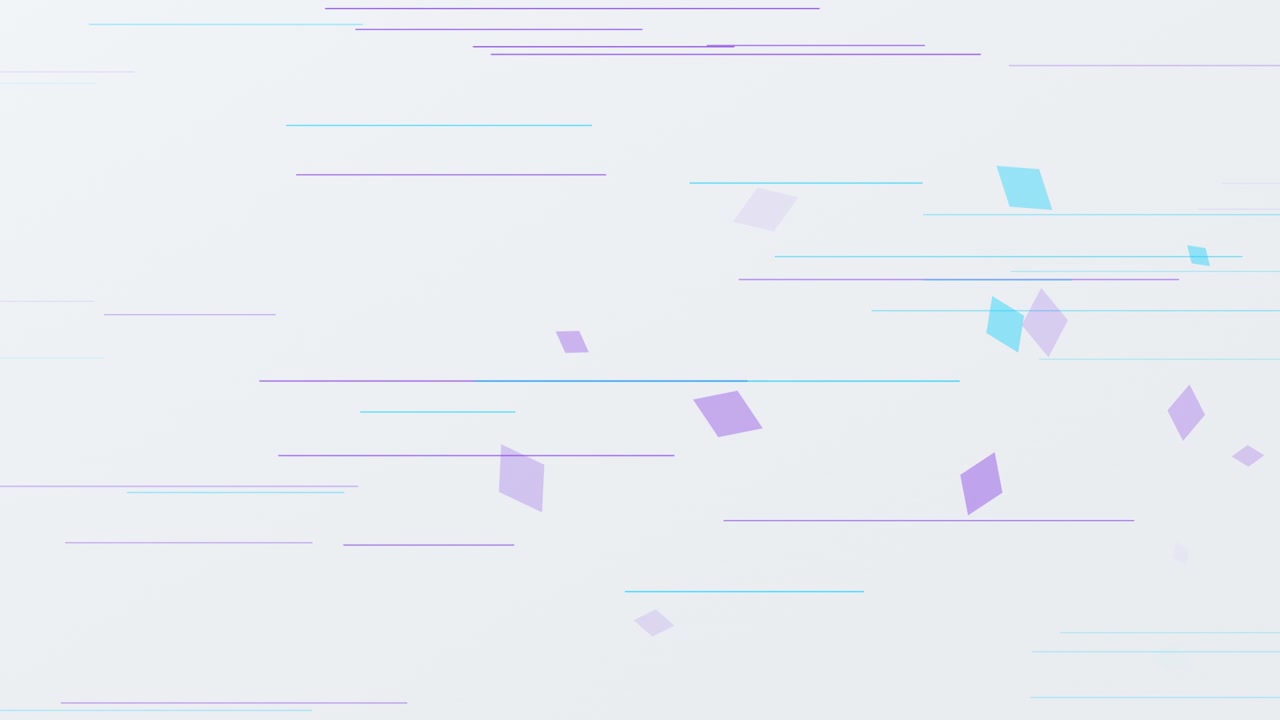 Abstract Motion Background with Floating Geometric Shapes and Horizontal Lines