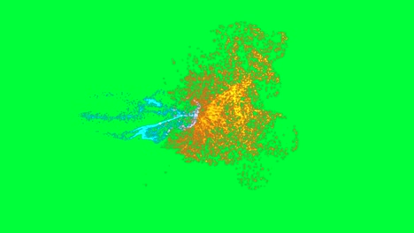 abstract explosion on green screen