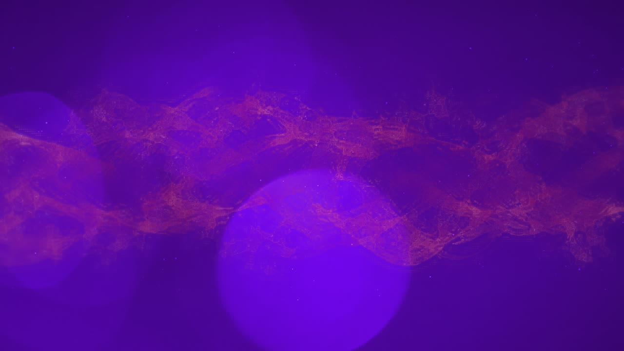 animación de múltiples formas amarillas en movimiento y puntos de luz en fondo azul