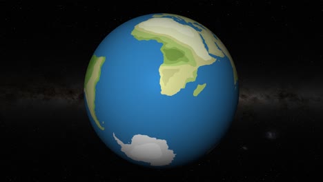 animation of earth zooming into cape town