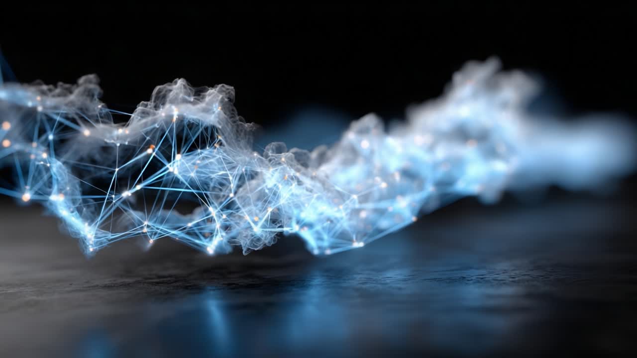 An Abstract Network of Light: Exploring Dynamic Connections through a Fusion of Smoke and High-Tech Visualization Techniques