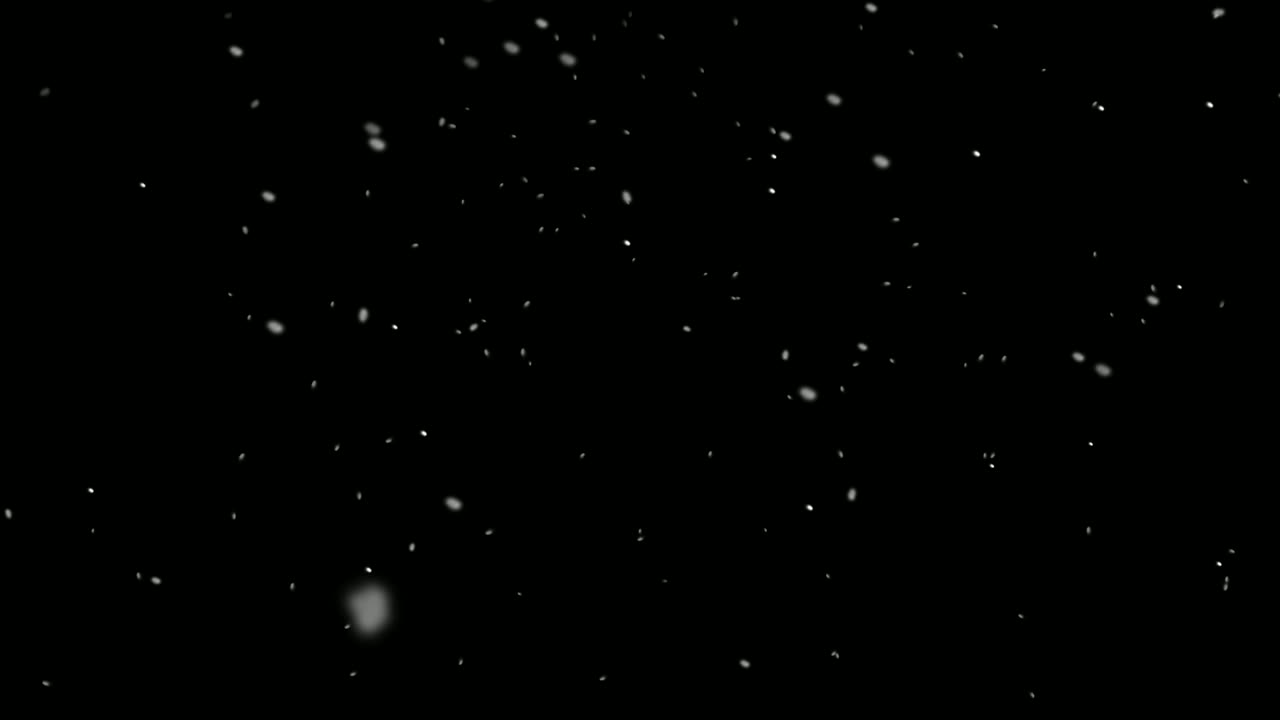 Snowfall motion graphics with night background