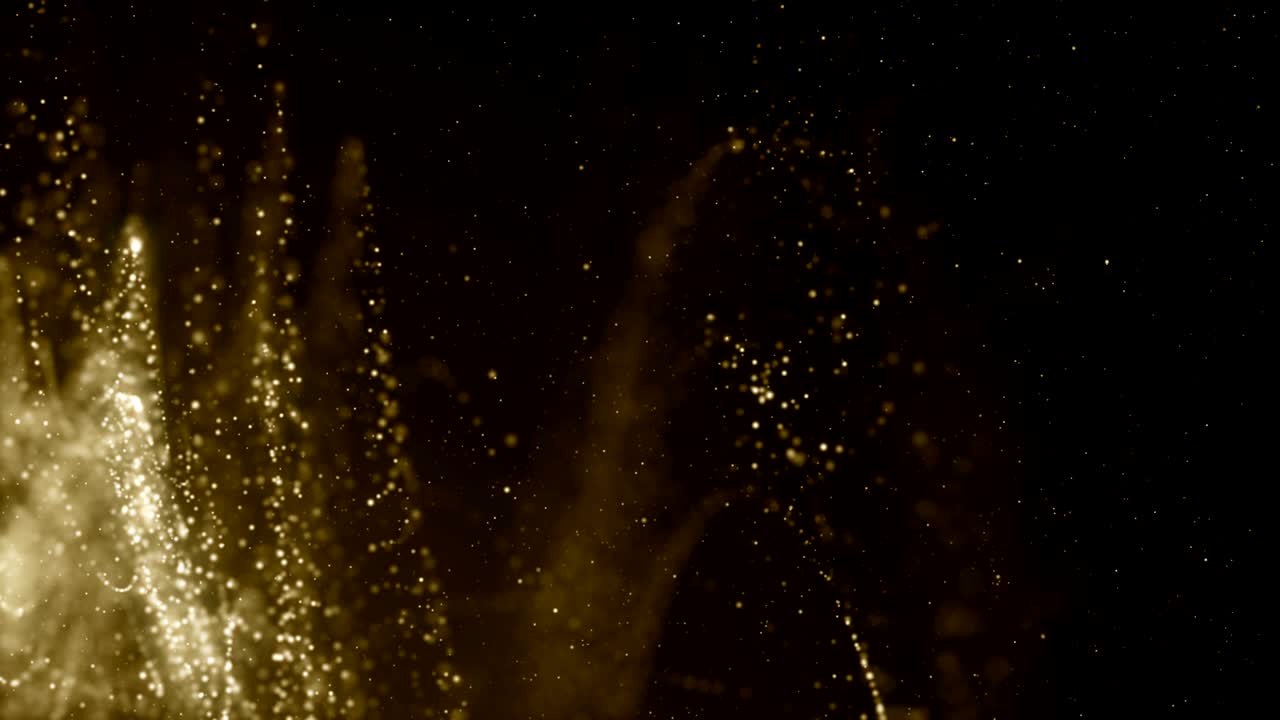 입자 금 반이는 보케상 먼지 추상적인 배경 루프