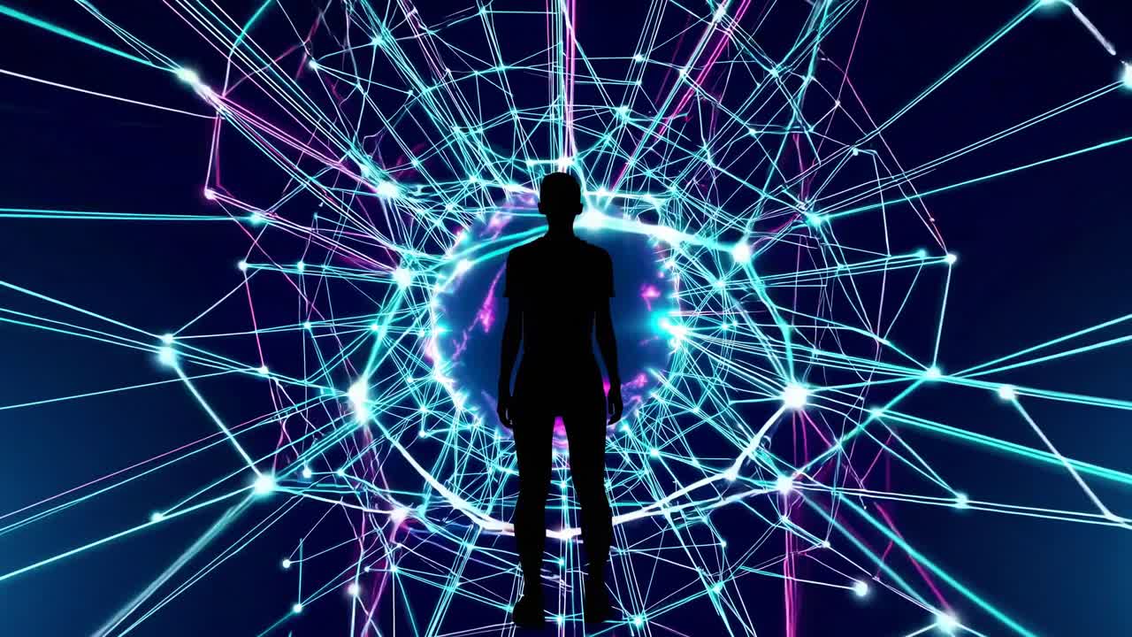 Person in a Digital Network Tunnel