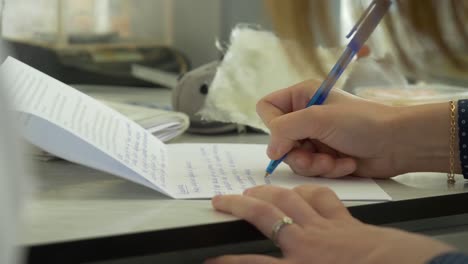 woman writing