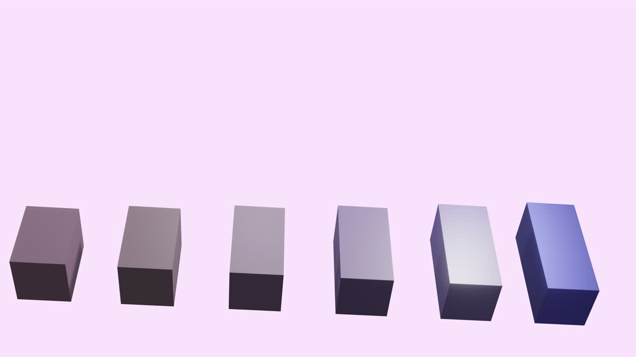 보라색 배경 위에 통계 및 금융 데이터 처리의 애니메이션