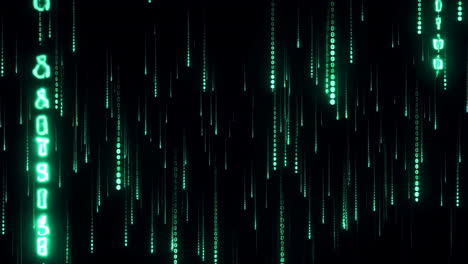 digital matrix code rain background