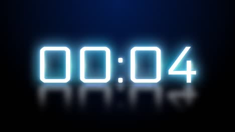 4k countdown electronic clock blue timer 10 seconds Green Screen Loop Animation Background