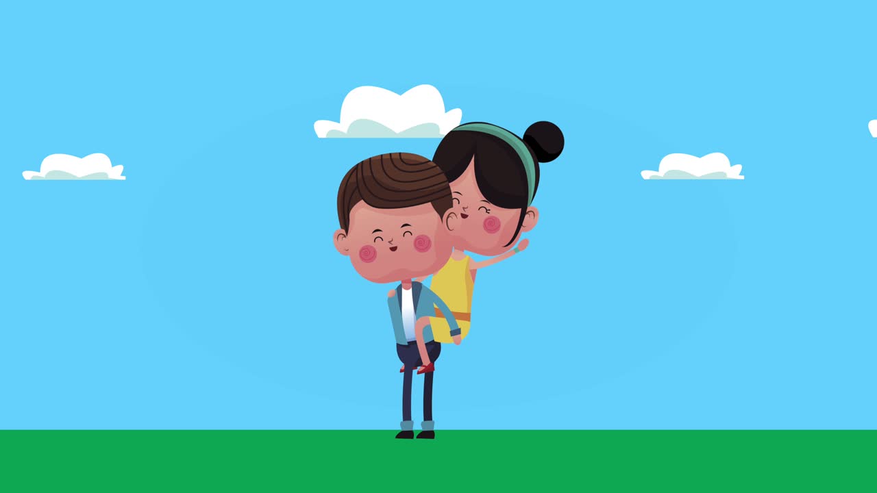 niños jugando a caballo