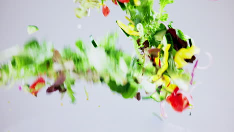 vegetables, salad and tossing fresh produce