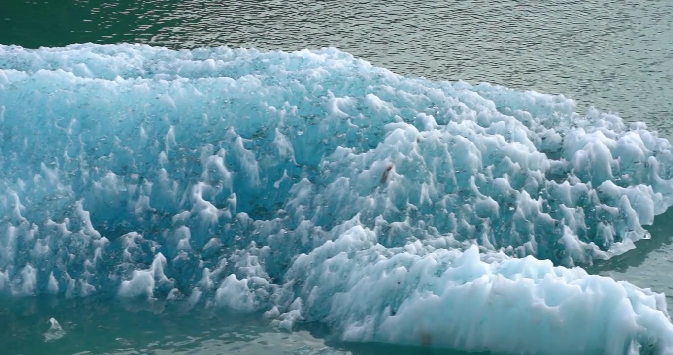 Detalj av blått isbreisberg i Tracy Arm Fjord, Alaska