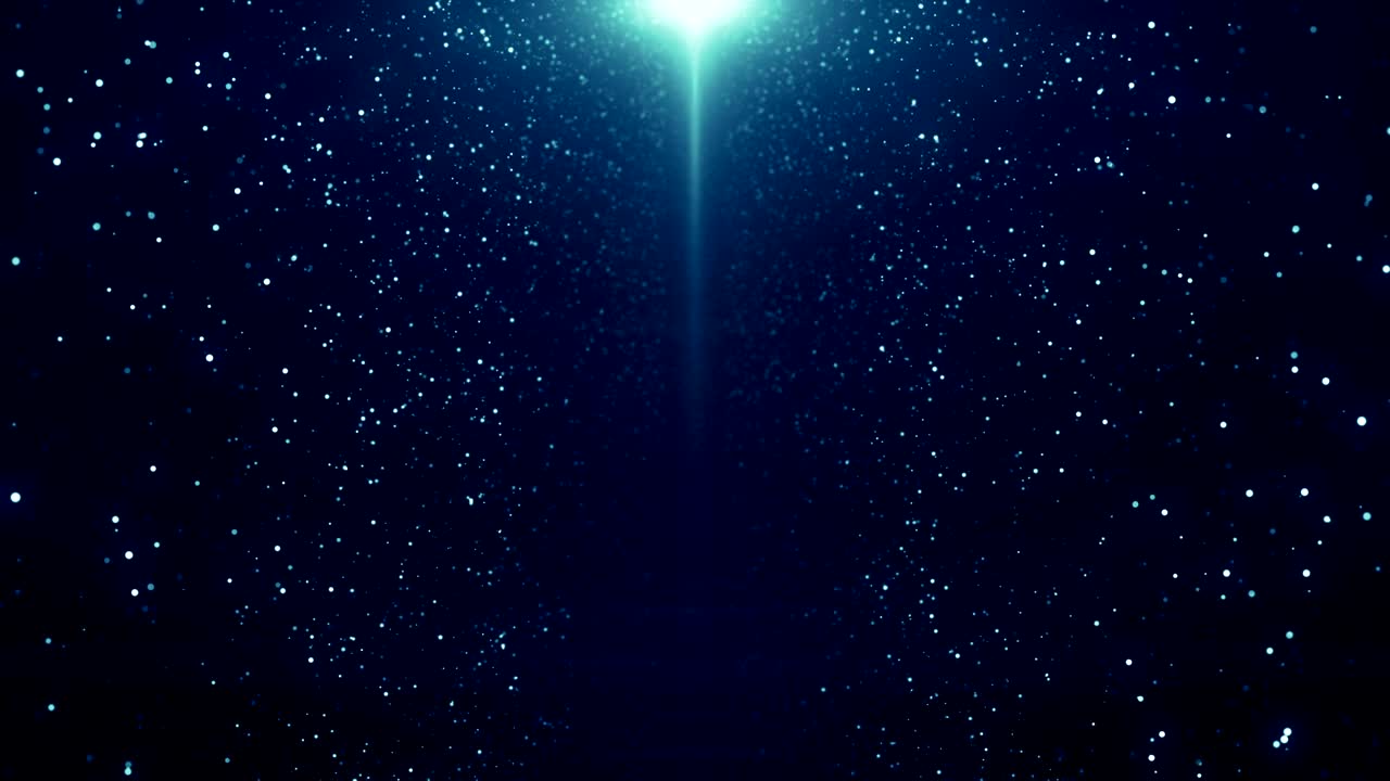 파란 먼지 입자 추상적인 빛 보케 모션 제목 영화적 배경 루프