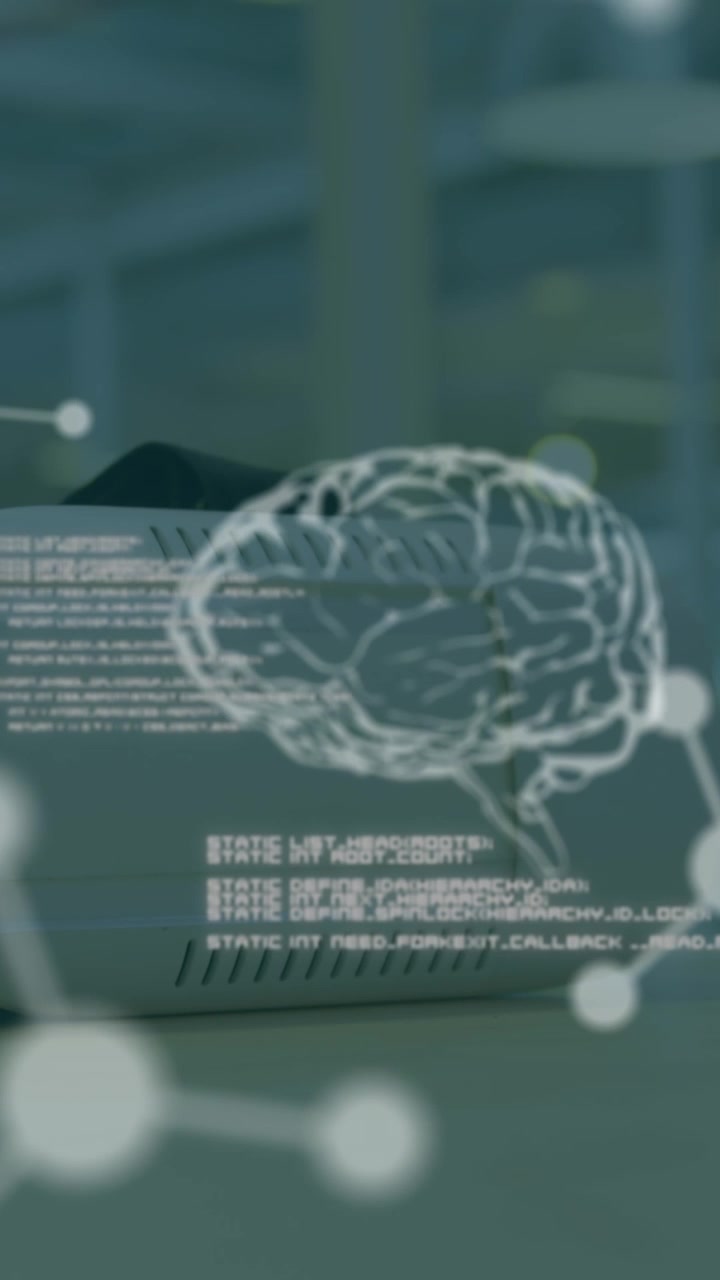 Animation of chemical compounds and medical data processing over vr headset