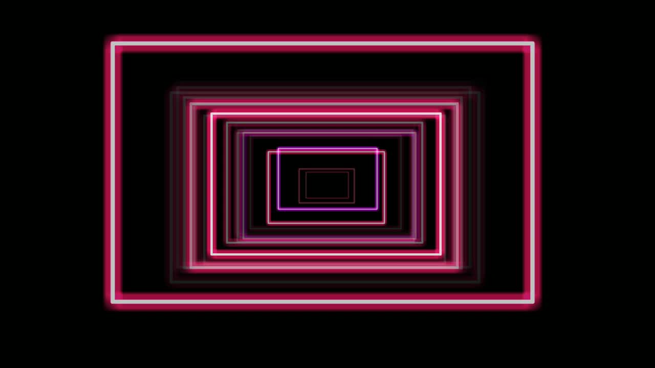 Animazione di sfondo astratto al neon moderna per musica di sottofondo. 4K