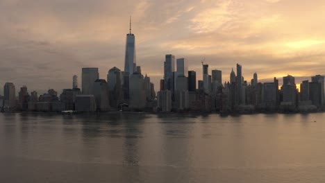 aerial footage of lower manhattan