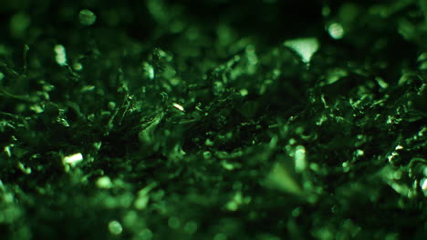 emerald color metal fillings chaotic movement