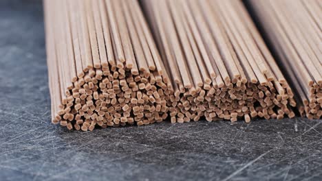 close-up of brown rice noodles