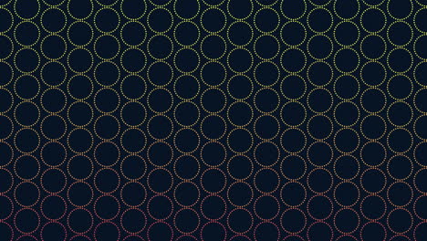 Seamless-neon-rainbow-geometric-circles-pattern-in-rows