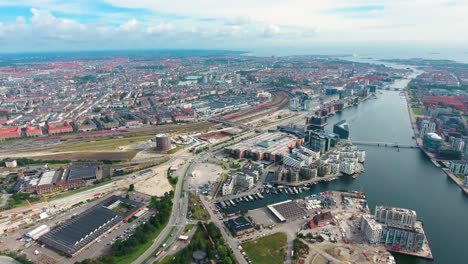 vista aérea de la ciudad sobre copenhague