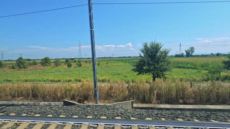 scenic views from a moving train in turin