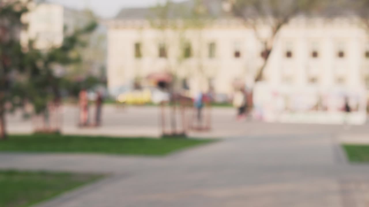 유럽 보행자 거리: 녹색 화면 또는 제목의 배경