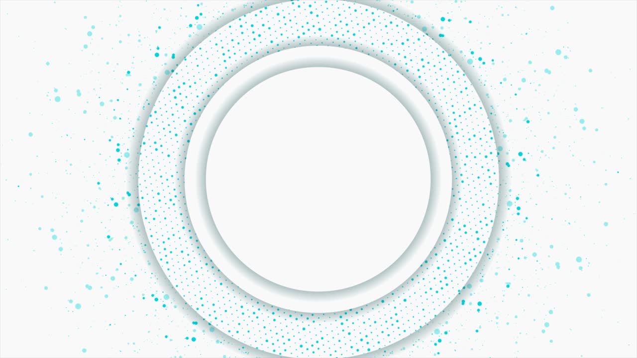 círculos blancos con puntos azules cian fondo de movimiento abstracto