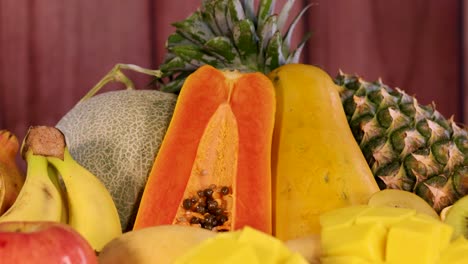 vibrant display of various fresh fruits