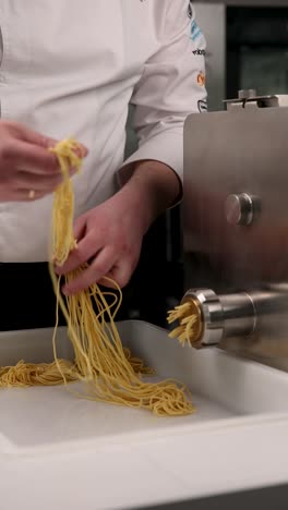 making fresh pasta with a pasta machine