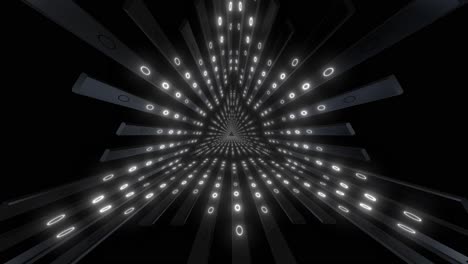 abstract futuristic tunnel with glowing lights