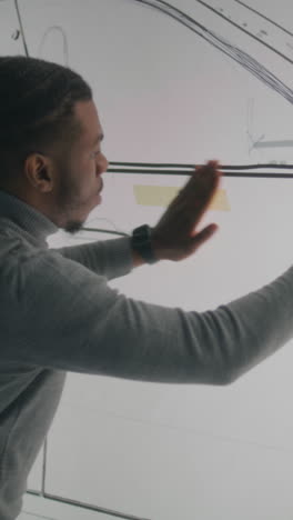 person sketching on a wall