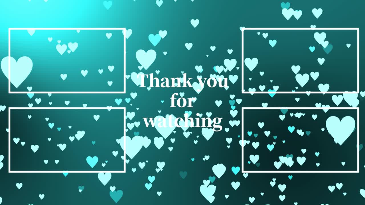 마크 그라데이션 입자, 엔드 카드, 엔딩 스크린, 모션 그래픽