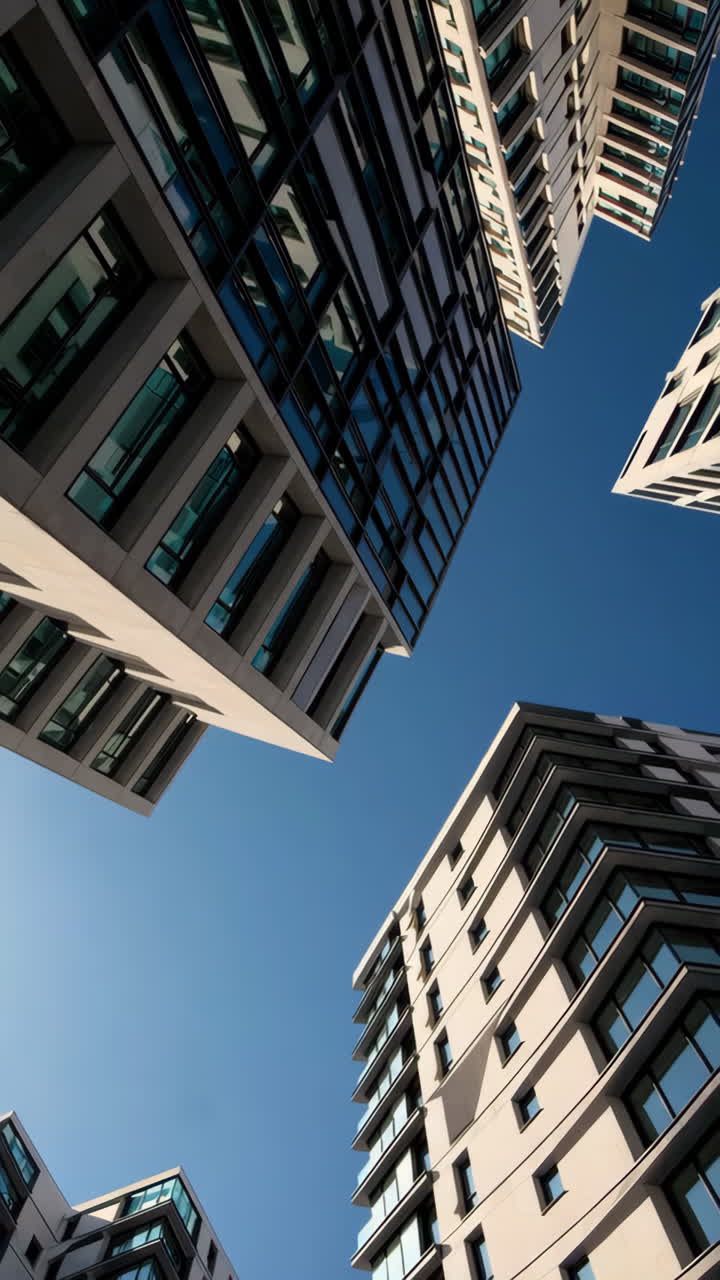 rascacielos modernos contra un cielo azul