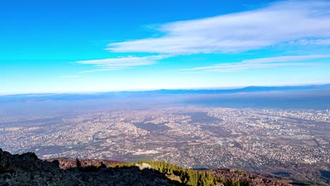 view from kamen del peak, vitosha mountain, time lapse