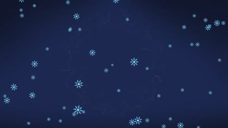 Animation-of-snow-falling-over-blue-background