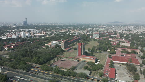 aerial view of unam in mexico city