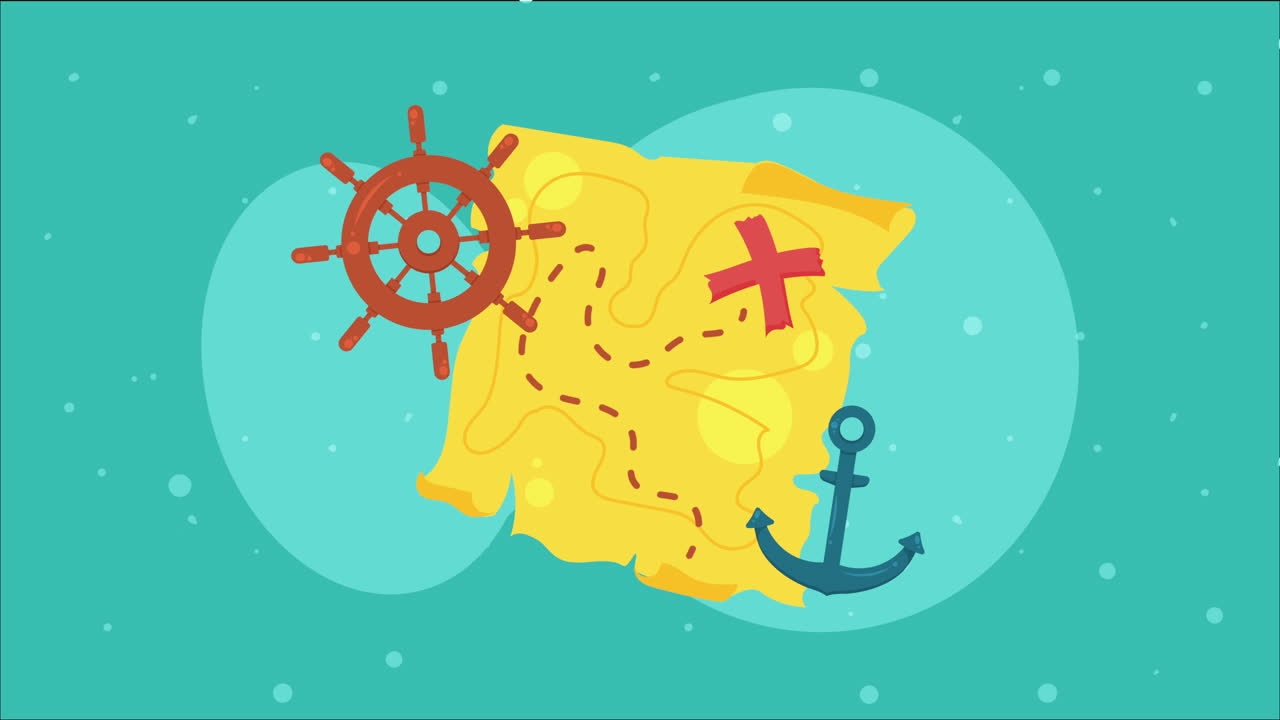 wooden ship helm nautical animation