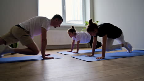 people practising yoga