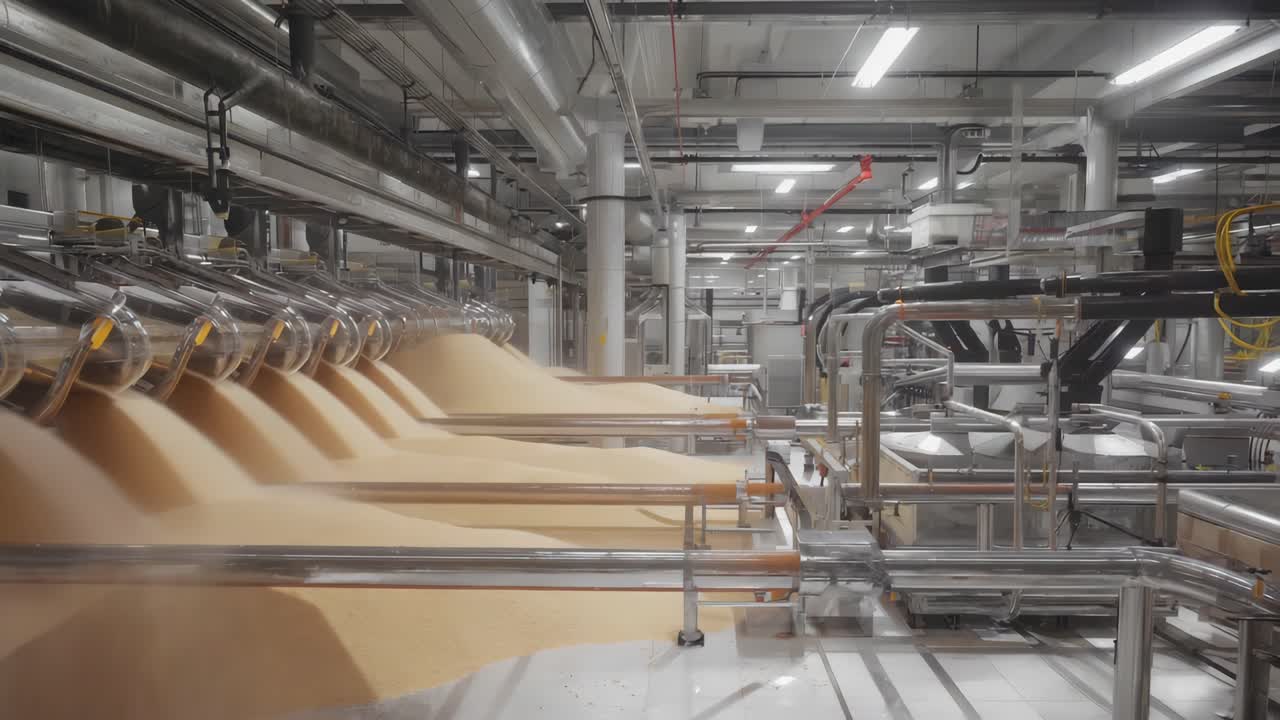 Industriel produktionsfacilitet med automatiseret maskineri