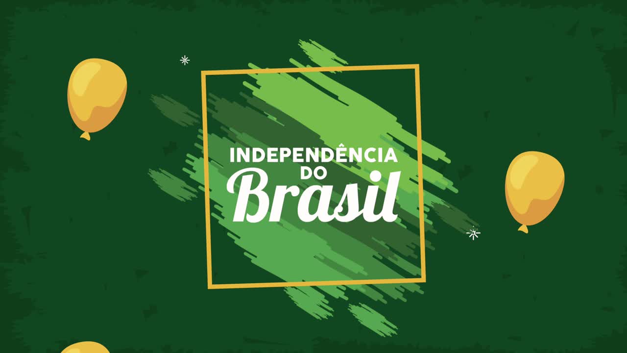 independencia brasil letras con globos de helio