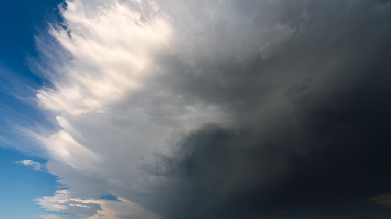 Fast-Moving Storm Clouds in a Dark Sky Captured in 4K Timelapse