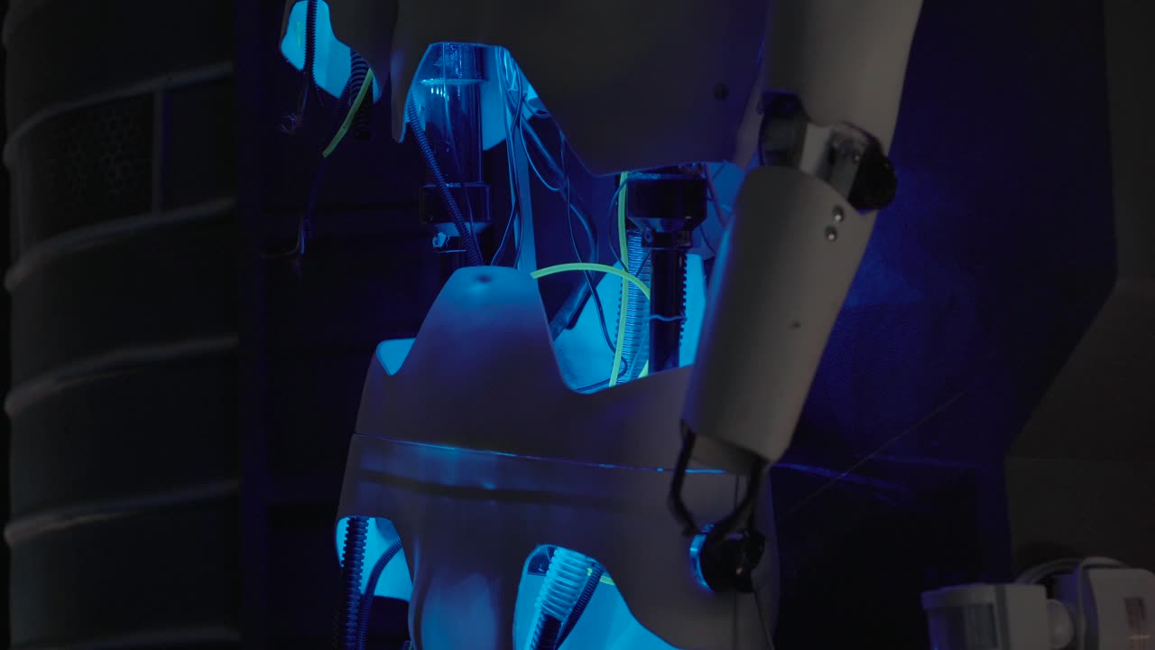 primer plano de un robot futurista