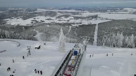 top of ski mountain